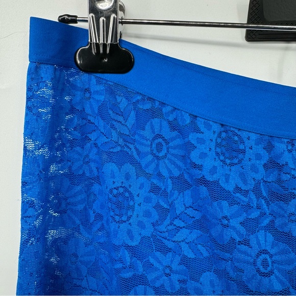 Smoothez by Aerie High Waisted Boyshort Size XL Royal Blue Floral Lace NWT - Picture 3 of 8